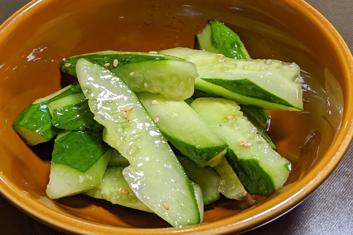 Cucumber With Sesame Oil Sauce - MoMoKoTo